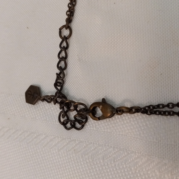 Soho style  Antiqued and Purple Glass Bead Choker - Picture 3 of 4